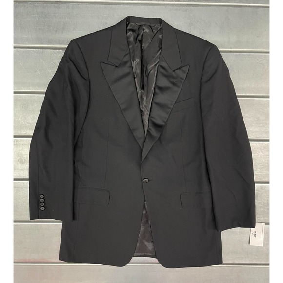 Hickey Freeman Other - Hickey Freeman Boardroom Blazer‎ Jacket Mens 41 Long Black 100% Wool Sport Coat